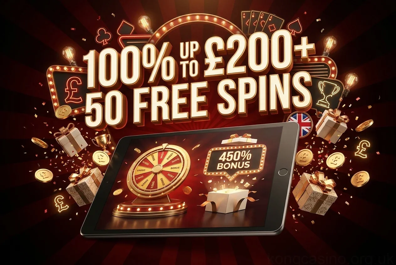 100% UP TO £200+ 50 FREE SPINS